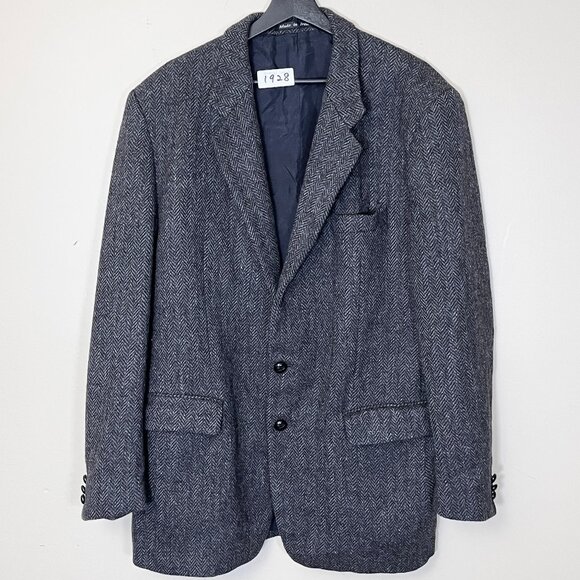 Donegal Tweed Ireland Wool Herringbone Sport Coat Blazer - Men's EU 54L / US 44L - Picture 1 of 16